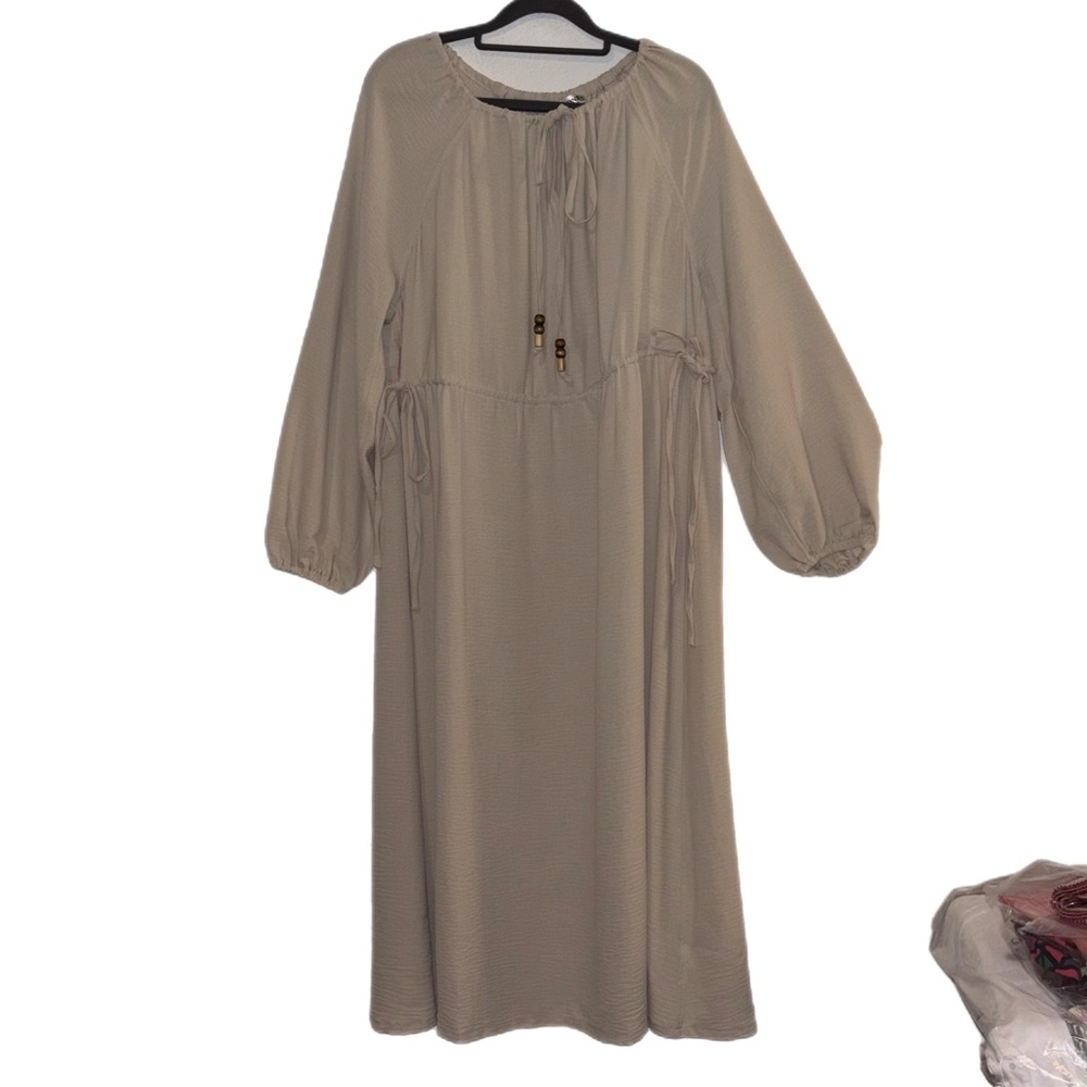 Everyday Jones by Madeline Jones Tan Long Sleeve Dress - Picture 1 of 9